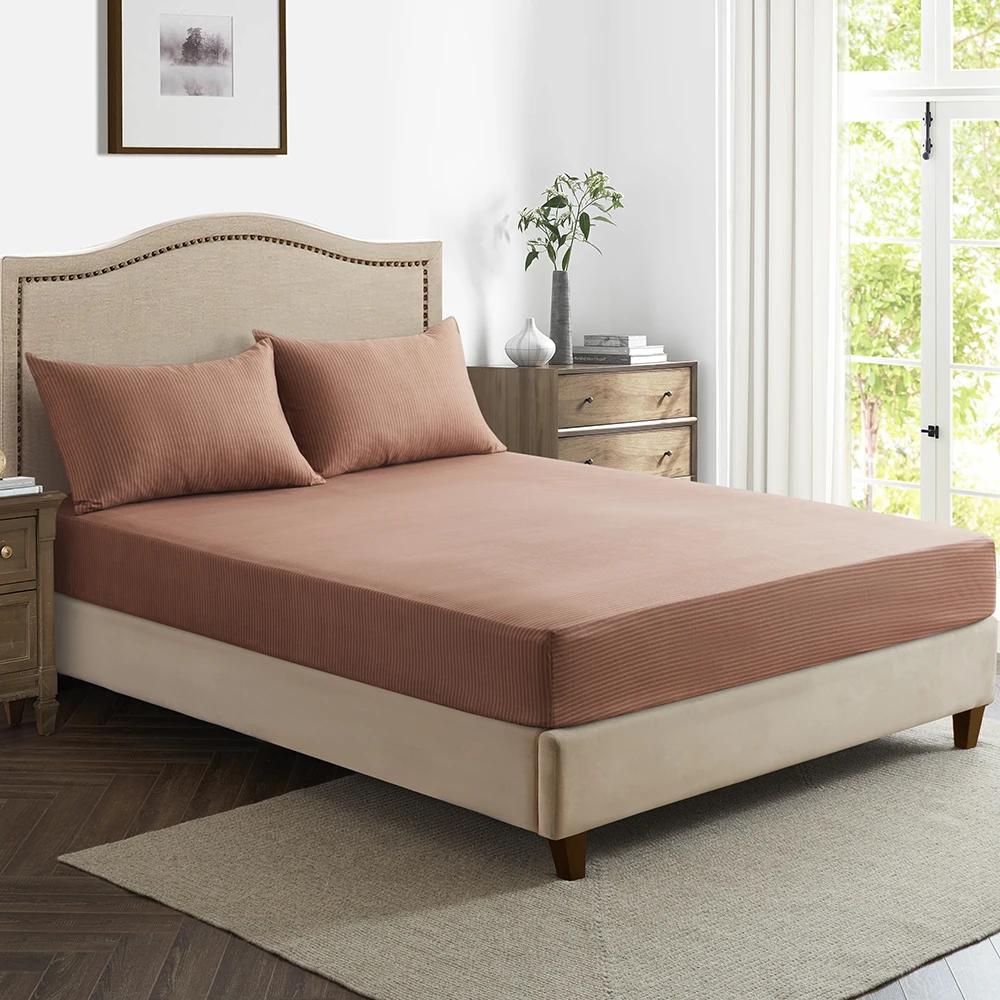 Colorful Plaid Fitted Sheet Twin Queen 3Pcs Geometric Grid Bed Sheet Set Microfiber Lattice Checkerd Bed Sheets - Deep Pocket