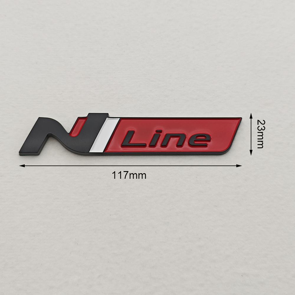 CMQW3 Styling auta Logo N Line Znak 3D ABS Odznak Samolepka na kufr Příslušenství Pro Hyundai Nline i30 Kona Tucson Sonata Elantra Veloster