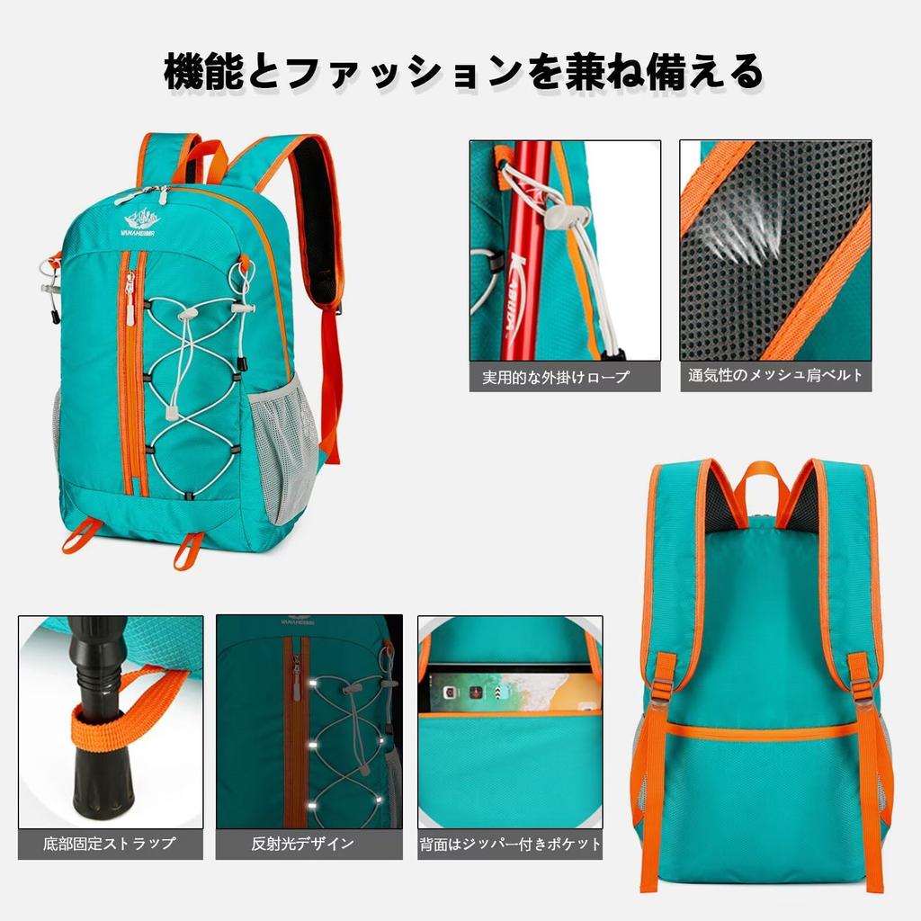 Outdoor Large For Disaster Comes with Storage Dark Blue [Fitrarefly] Backpack, Foldable, Waterproof, Capacity, Lightweight, 270g, Travel,