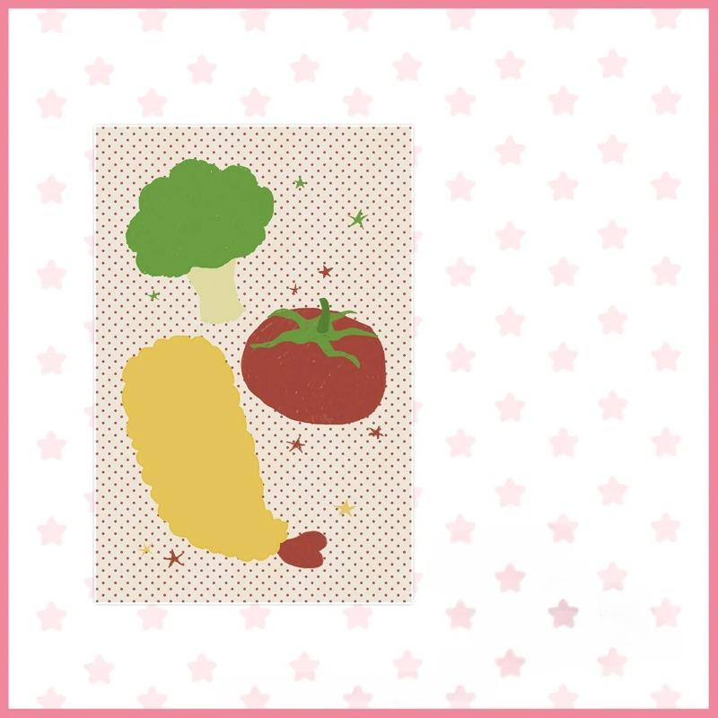 50Pcs Strawberry Memo Pads Kawaii Korean Style M5 Scrapbook Paper Journal Ins Tomato Notepad Grid Base Paper Decor Supplies