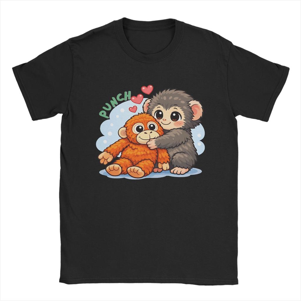 Punch Monkey T Shirt Summer Pure Cotton TShirts For Adult Leisure Casual Tshirt ShortSleeved Vintage Tees