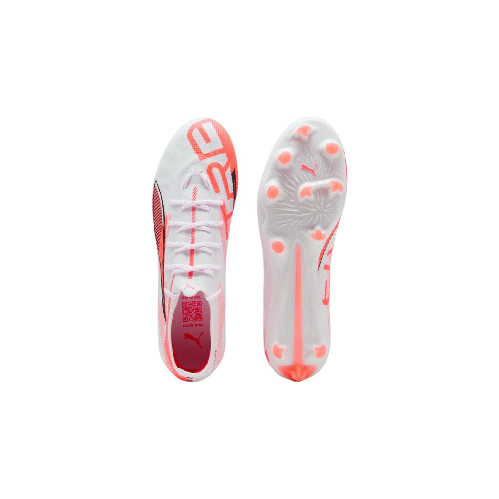 Puma Ultra Pro 5 FG AG Unlimited Pack Men Sneakers White Black Glowing-Red 108161-01