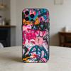 Cool C-Barevný Graffiti Kryt na Telefon Pro iPhone 17,16,15,14,13,12,11 Plus,Pro,Max,Mini Silikonový černý Měkký Kryt
