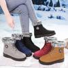 Snow Boots Women's High-top Boots Cold-proof and Warm Cotton Boots Piled and Thickened Boots Women's Thick-soled Comfortable Cotton Shoes