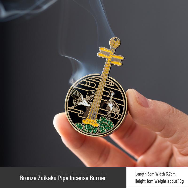 Vertical Baifu Hollow Creative Alloy Incense Burner - Office Decor