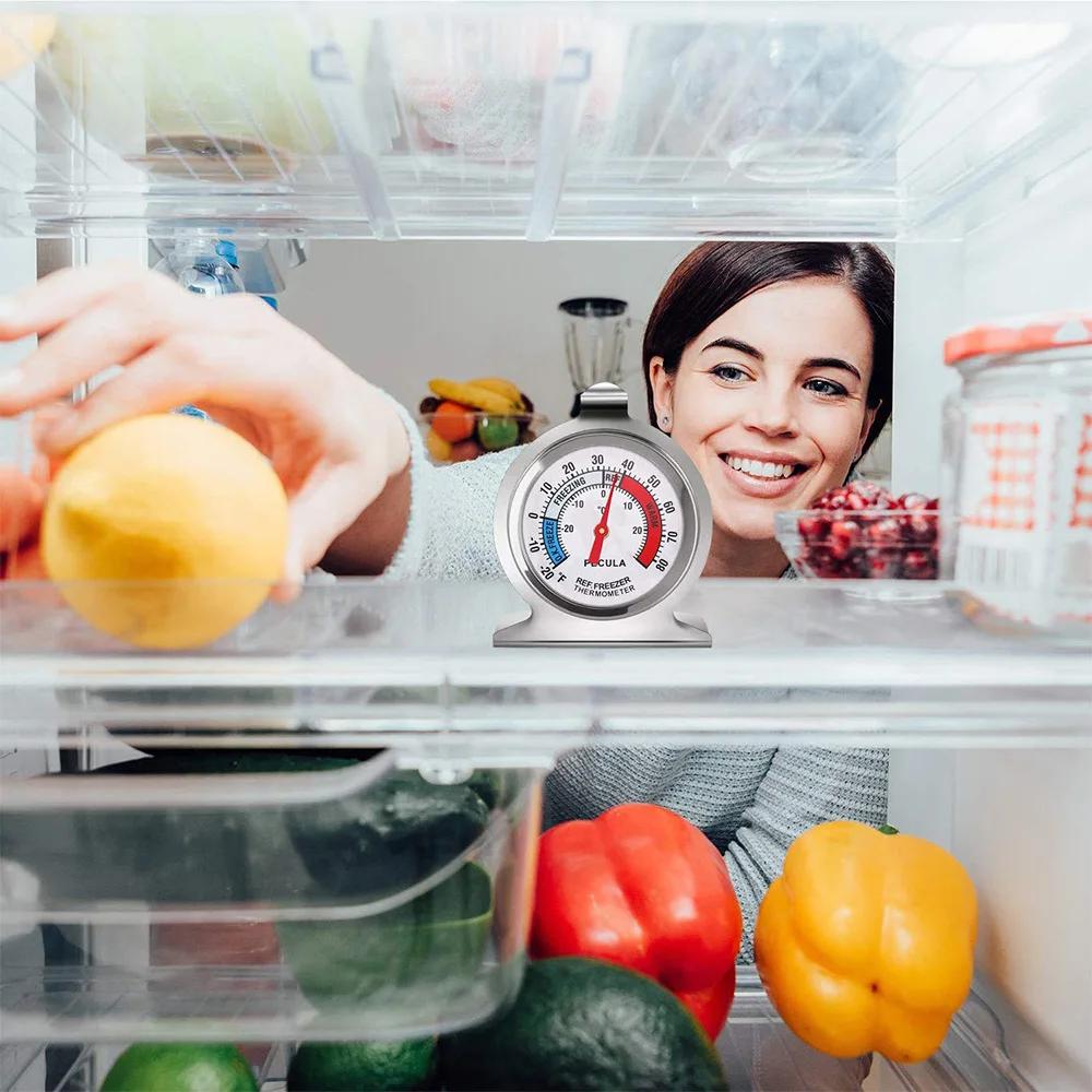 2/4/16pcs Packs Refrigerator Freezer Thermometer Classic Series Large Dial Red Indicator Accurate Temperature for Fridge Cooler