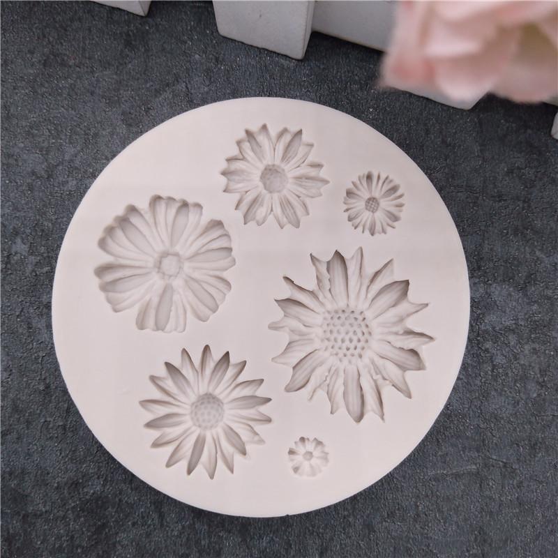 3D Flower Silicone Molds Fondant Craft Cake Candy Chocolate Sugarcraft Ice Pastry Baking Tool Mould Soap Mold Cake Decorator