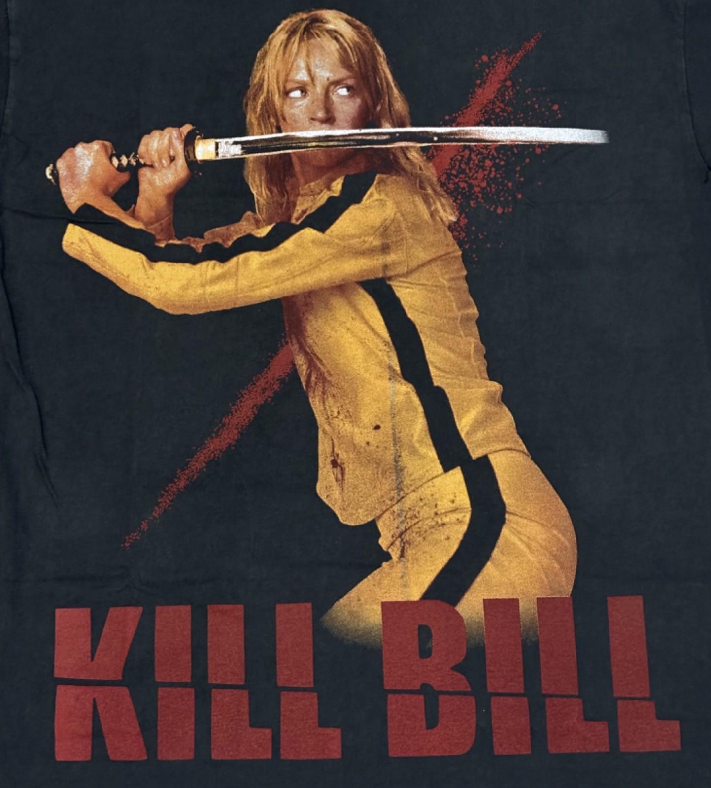 Vintage KILL BILL 90s Movie Promo 2003 Uma Thurman L Single Stitch Shirt REPRINT S