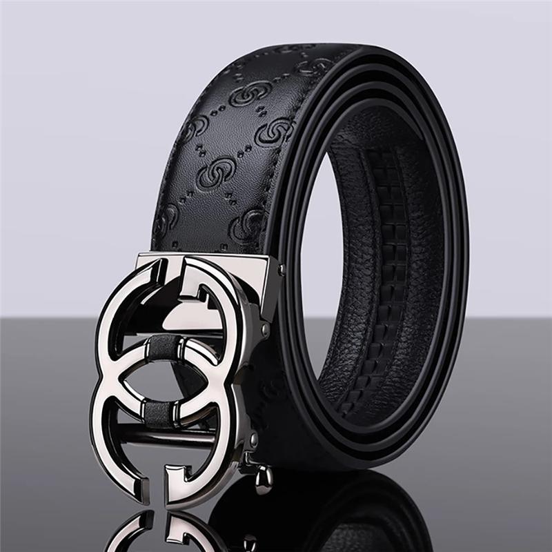 Business Men Belt Casual Fashion Luxury Designer Famous Brand Automatic G Buckle Women Belts Leather Belt for Men Male Jeans