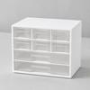 Desktop Storage Organizer with Clear Drawers Compact for Office
