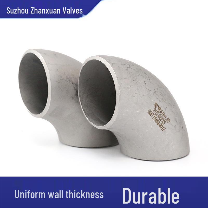 Seamless 90° Right Angle 316L Stainless Steel Elbow Pipe Fittings, Industrial Grade 1.5D