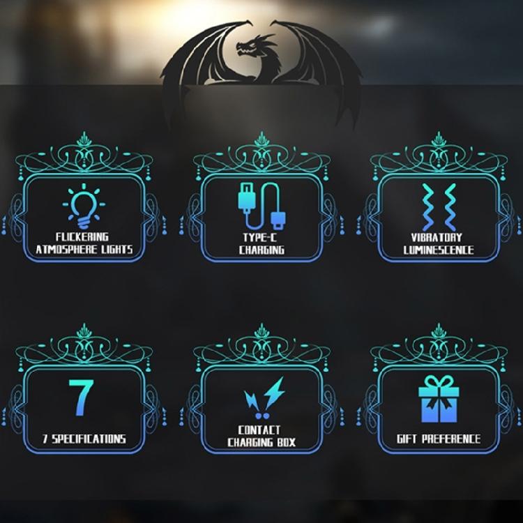 7 Pcs Polyhedral Dices Rechargable LED Dices Role Playing Game Accessories