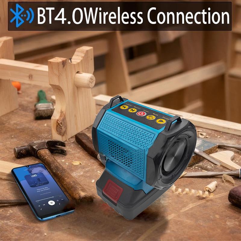 Wireless Bluetooth Speaker, For Makita/Dewalt18V 20V Li-ion Battery IPX 7 Waterproof Portable Speaker Home/Party/Outdoor/Beach