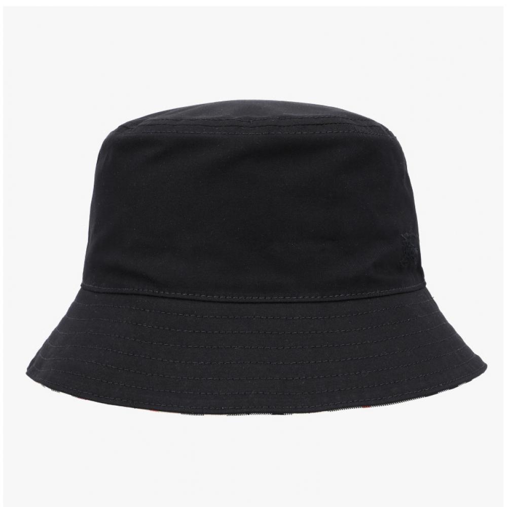 Burberry Equestrian Ekd Logo Check Reversible Bucket Hat 8115748 A1189