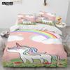 Unicorn Cute Cartoon Comforter Bedding Set,Duvet Cover Bed Set Quilt Cover Pillowcase,Queen Bedding Set For Child Boy Girl Gift