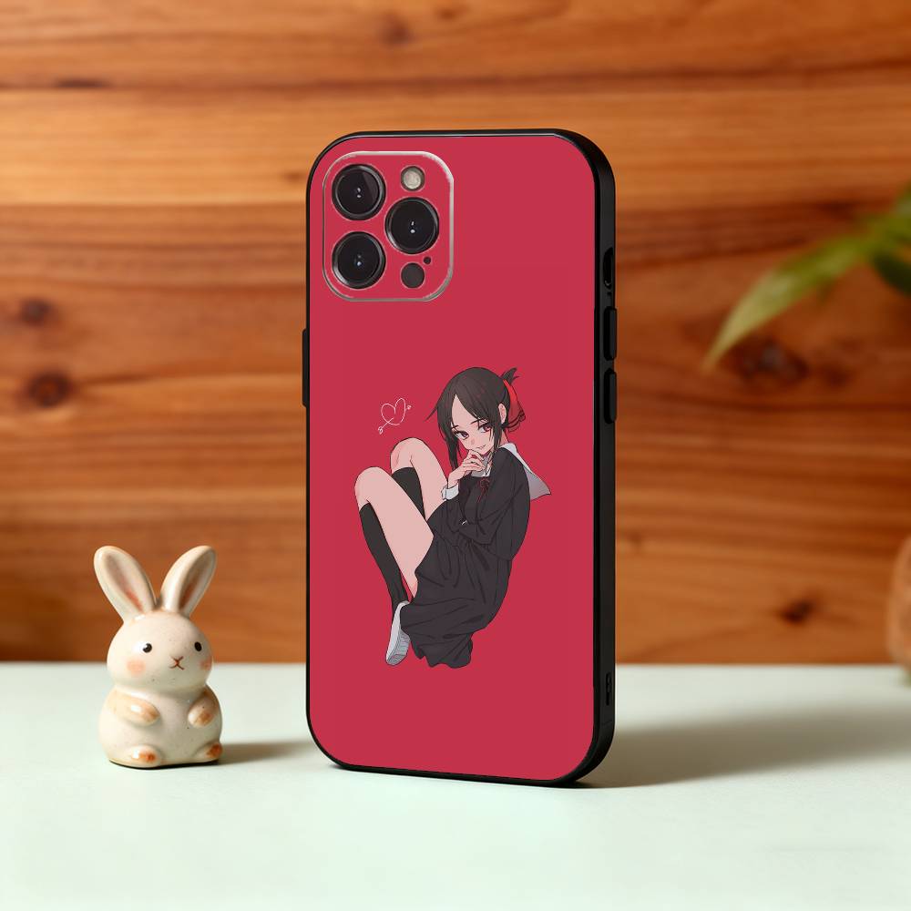 

1 шт. Очаровательный чехол для телефона S-Shinomiya K-Kaguya для iPhone17,16,15,14,13,12,Plus,Pro Max, 5G Другие Мягкий Черный Чехол iPhone12PROMAX