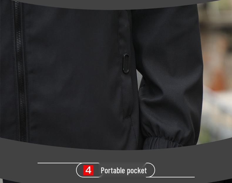 2024 Men's Korean Style Plus Size Casual Stand-Up Collar Jacket for Spring/Autumn