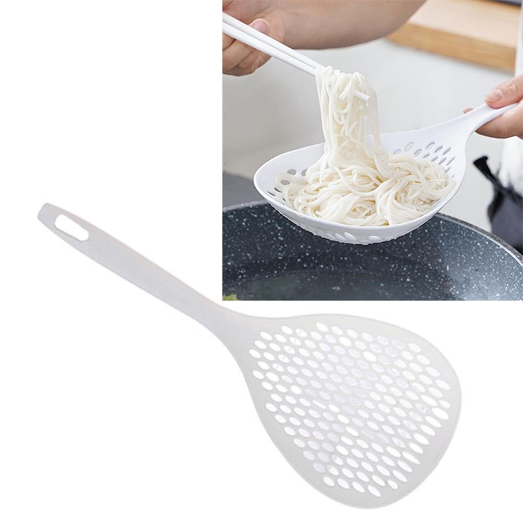 Écumoire à fentes en PP durable, résistante à la chaleur, à long manche, ergonomique, multifonction