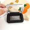 1Pc Black Magnetic Sewing Needle Storage Box, Durable Stainless Steel Case with Clear Window, Organizer for Craft Supplies