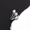 Elegant Sterling Silver Zircon Open Ring for Women