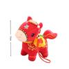 Horse Year Mascot Plush Toys Keychain Lucky Pony Doll Pendant Zodiac Horse Car Hanging Home Decoration Christmas Gift