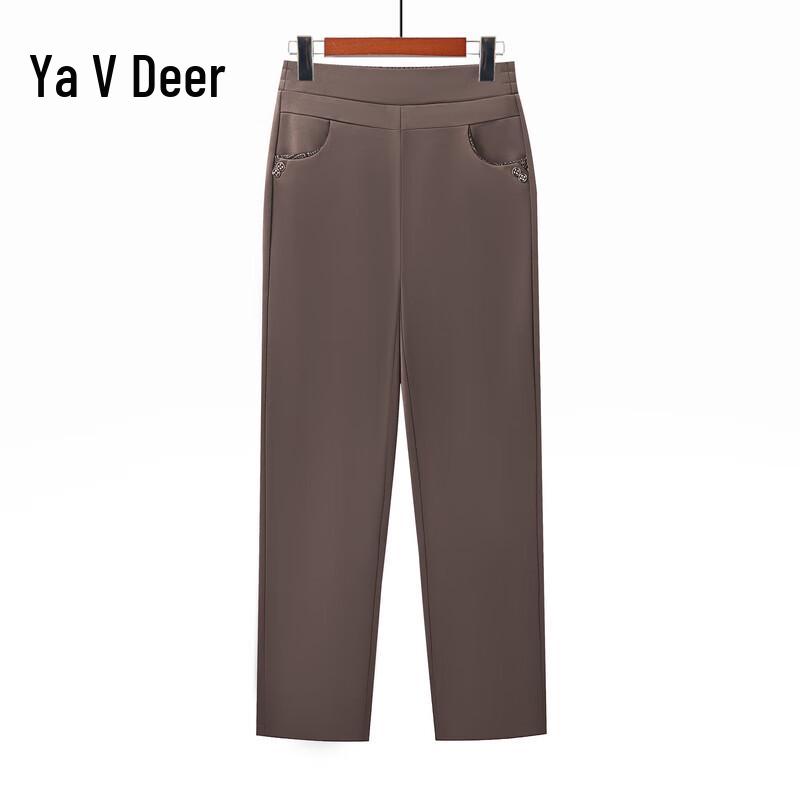 Yalu Women s Loose Fit Velvet-Lined High-Waist Straight-Leg Trousers 5XL
