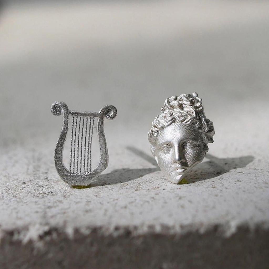 Elegant Earrings Apollo Lyre Shape Earrings Asymmetrical Drop Earrings Suitable for Wedding Wear Party Accessories