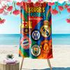 Football Shields print Quick Dry Beach Towel Microfiber Absorbent Portable Travel Swimming Towel