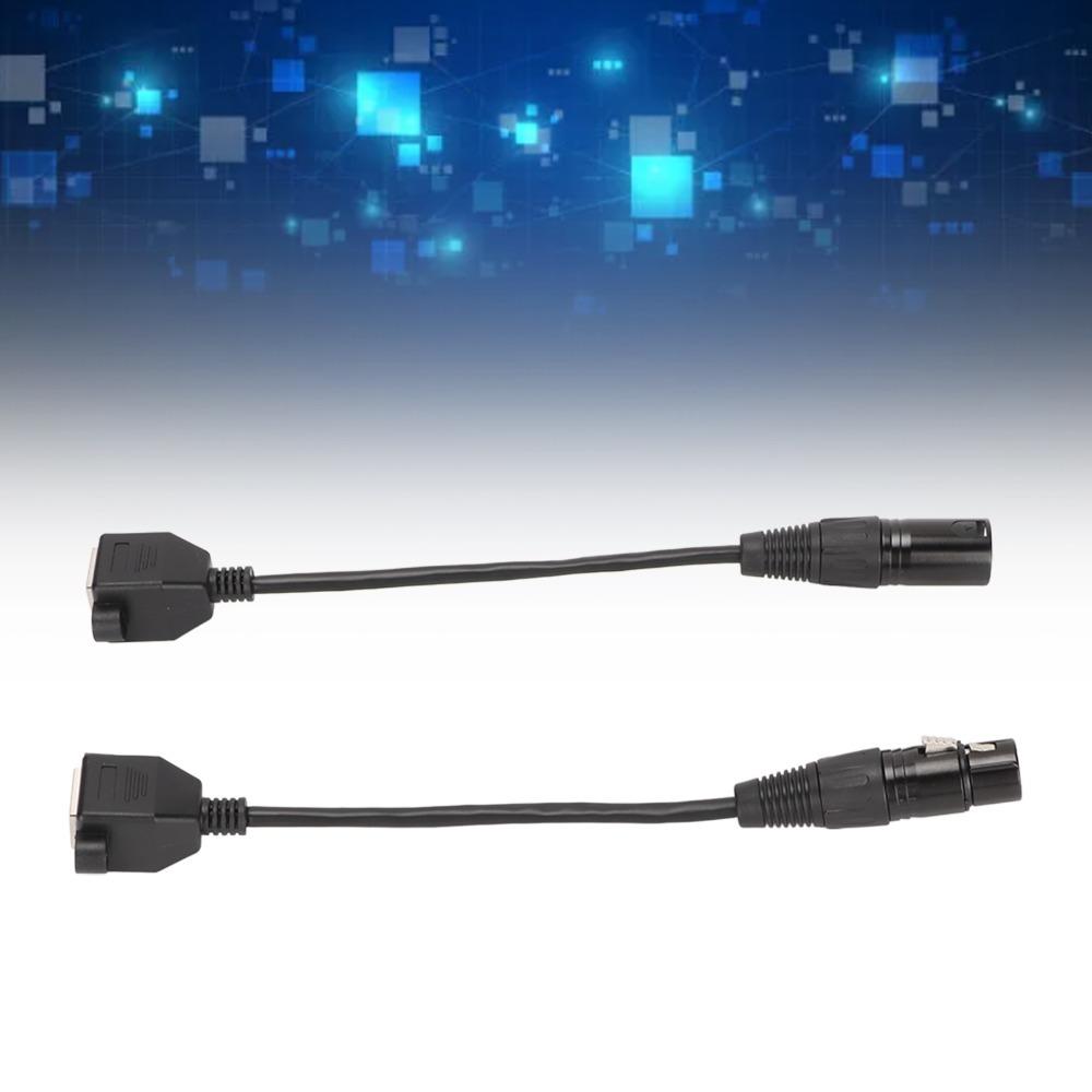 2PCS 3pin XLR3 to RJ45 Female Cable Plug and Play XLR Network Cord for LED Strip Recording Studio