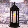 Wind Lantern Six Corners Beautiful Lighting Vintage Christmas LED Candle Lantern Courtyard Decoration