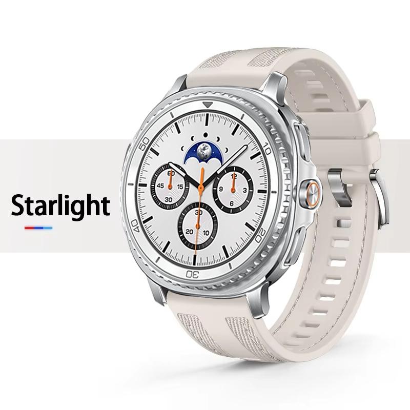 Nylon+Silikon-Armband für Samsung Galaxy Watch 8/8 Classic Armband 40mm 44mm Komposit-Armband correa Galaxy Watch Ultra 2025 47mm