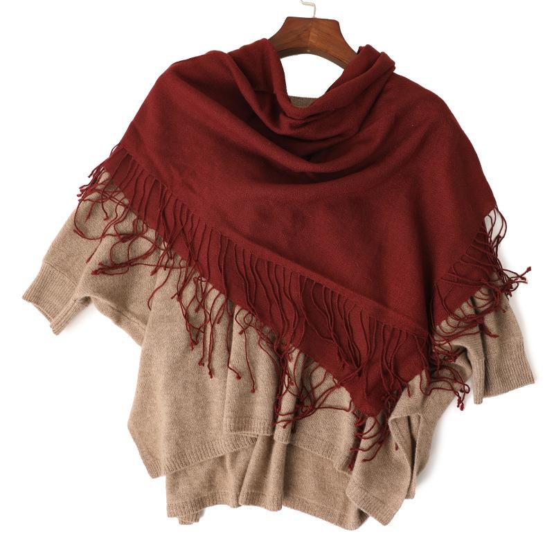 Cashmere scarf women's light scarf worsted tassel plain cashmere shawl new product