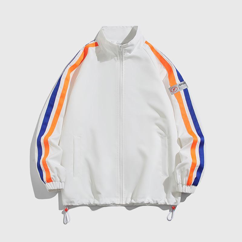 Jacket Men's Spring and Autumn New Men's Jacket Hong Kong Style Teen Casual Top Trend Stand-Up Collar Korean Version