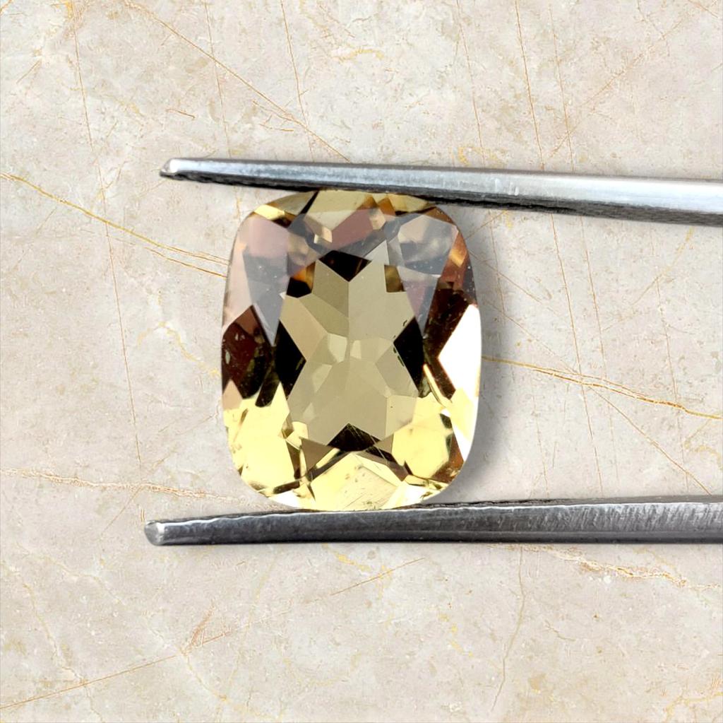 Long Cushion Cut Natural Citrine Gemstone, 2.75 Carat, 10x8x5 MM For Jewelry Making Stone.