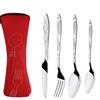 Portable Tableware Bag Spoon Fork Knife Cutlery Storage Bag Camping Utensils for Dinner Household Tool Travel Camping Spoon
