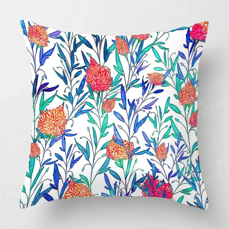 

Nordic fall home decor autumn throw pillow case sofa Cushion cover modern 45x45cm 45*45 50x50cm 60x60 40X40cm plant green leaf 22x22Inch