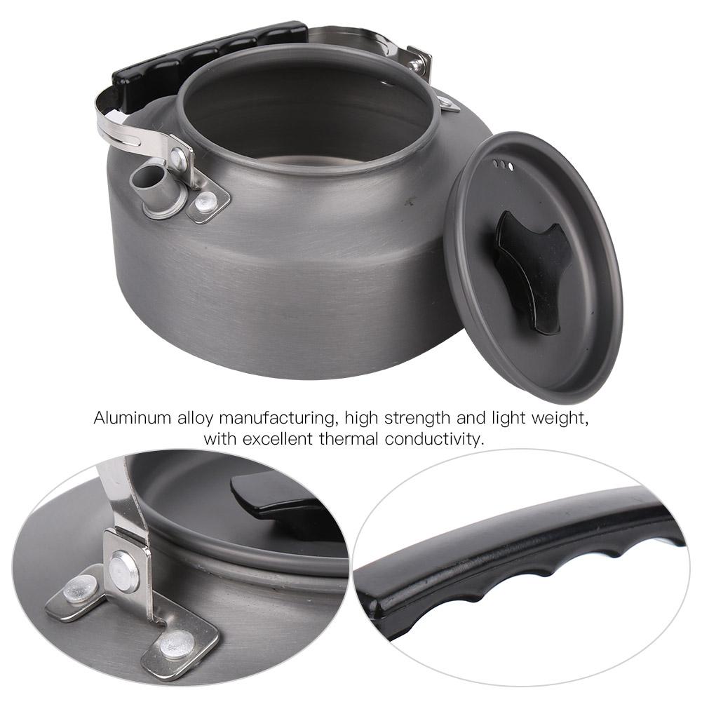 1.1L Outdoor Camping Hiking Kettle Water Kettles Portable Coffee Pot Teapot Picnic SetOutdoor Kettle