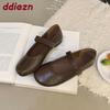Fashion Footwear Round Toe Women Ballet Flats Slip On Shoes Soft Female Shallow Fashion Hook Loop Ladies Mary Janes Flats Shoes new