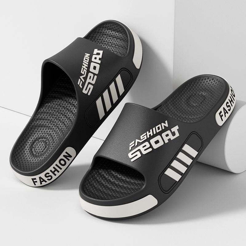 Women's Summer Simple Slippers, Men's Soft Home Slippers, Couple Bathroom Non-slip Sandals, Adult Comfortable Outdoor Beach Shoes