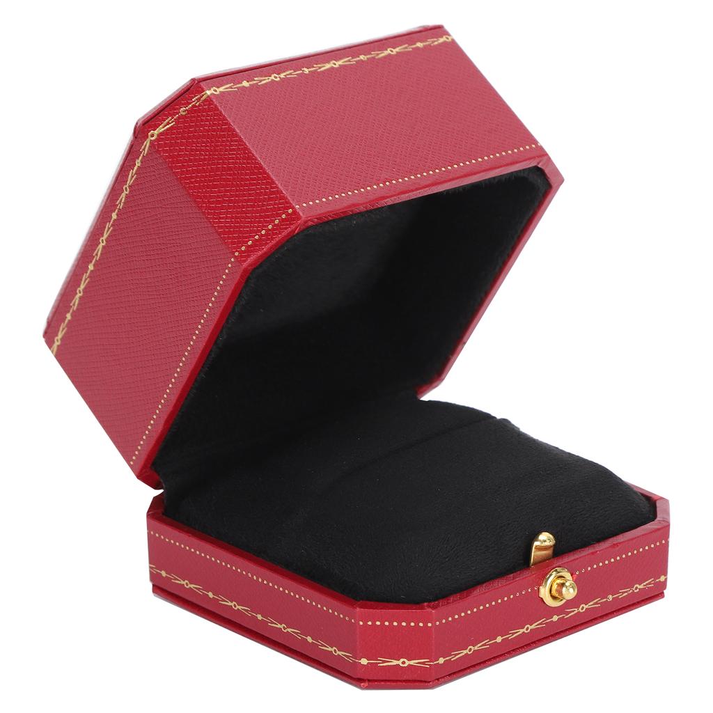 2PCS Ring Box Jewelry Storage Display Ring Gift Case for Proposal Engagement WeddingRed
