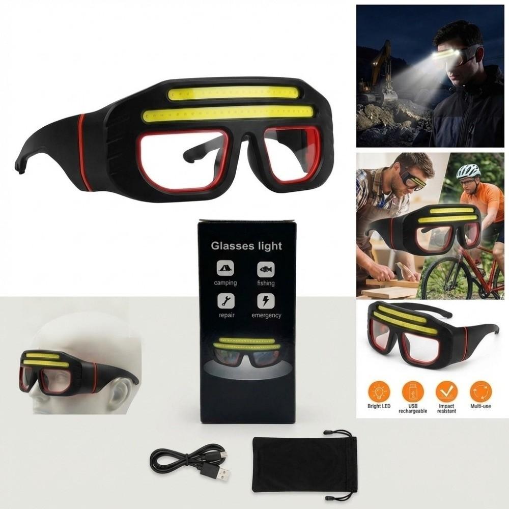 Wide Beam Headlamp Rechargeable Wearable LED Headlight New Eyewear Headlamp Construction Work