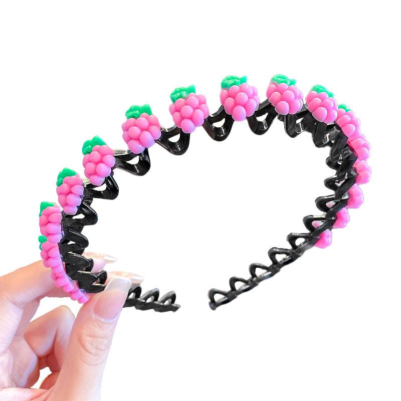 Summer Cartoon Wave Headband Children'S Candy Color Headband Hairpin Bangs Broken Hair Finishing Artifact Girls Hair Accessories Women