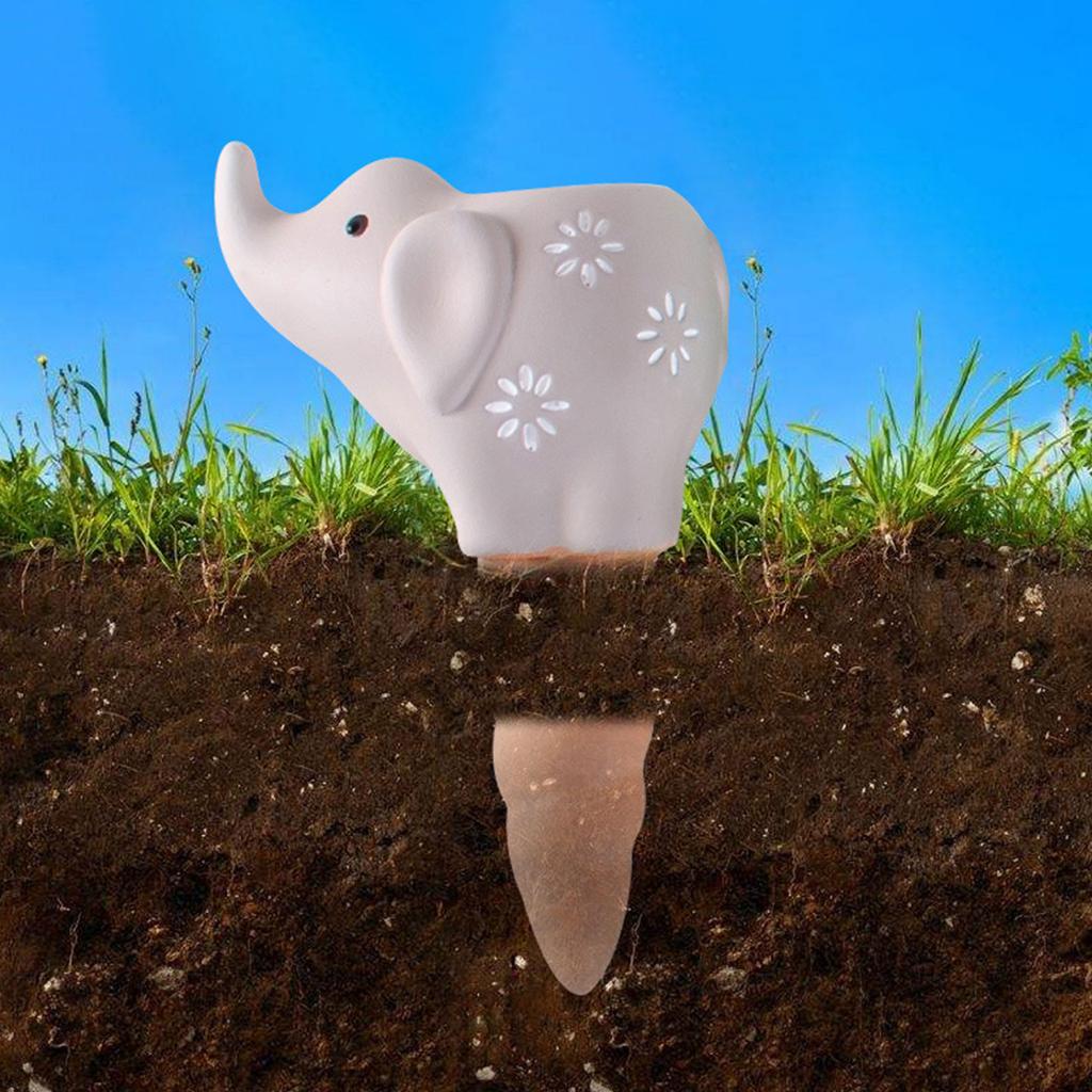 4Pcs Self Watering Planter Insert Plant Watering Elephant Terracotta Watering Spikes Self Watering Globes Plant Watering