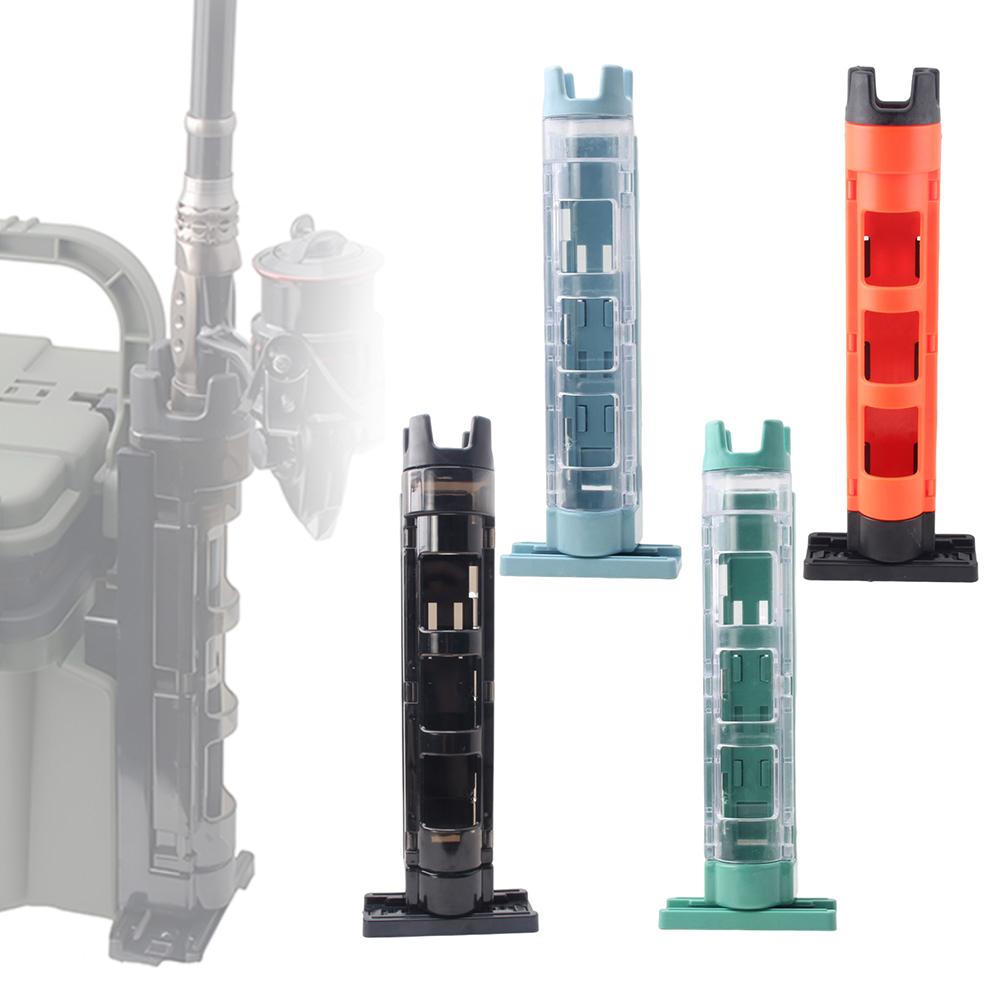 Fishing Box Barrel Holder Detachable Fishing Box Rod Display Bracket Adjustable Portable  Snap Design Outdoor Accessories