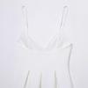 TAOP&ZA Women's White Spaghetti Strap Slimming Dress - Spring/Summer Collection