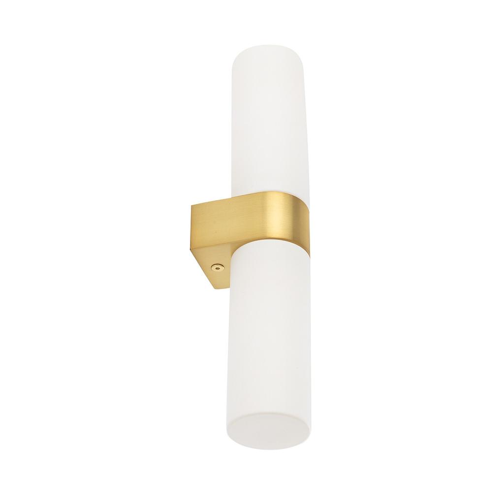 Nowodvorski Natalie II G9 Gold White Glass Bathroom Wall Lamp IP44