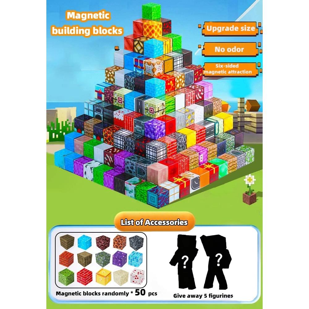 Magnetic Building Blocks Toy Building Blocks Full Set of Children's DIY Assembly Toy Building Blocks Table Building Games June 1