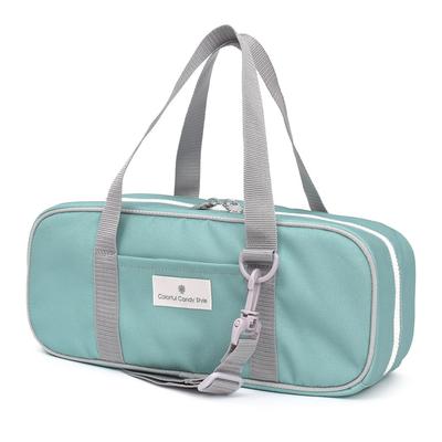 COLORFUL CANDY STYLE Paint Bag, Water-Repellent and Lightweight (Mesh Back), Solid Color, Dull Turquoise, Boys' Cool Mesh Art Bag with Shoulder Strap
