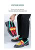 Mocassini Casual da Uomo in Pelle - Design Retro Color Block con Nappine