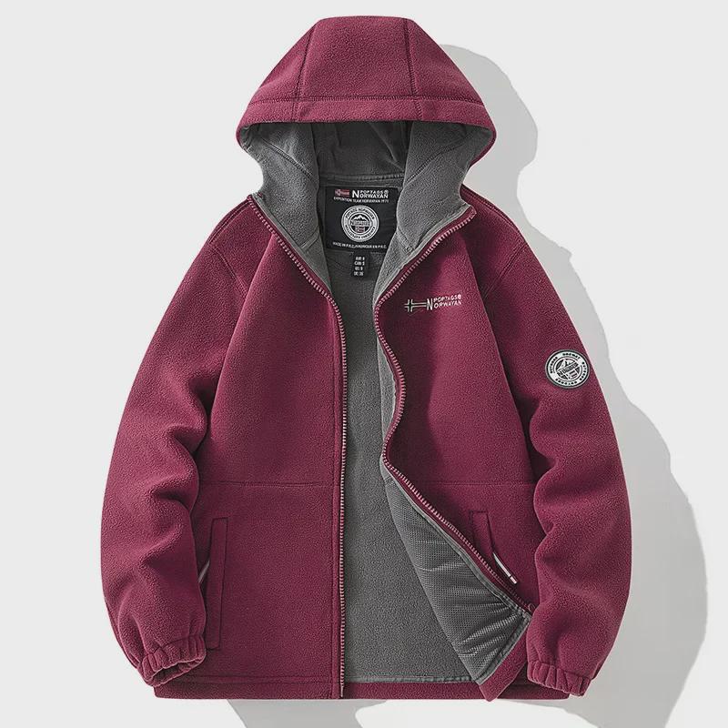 2024 Large Youthful Fleece Hoodie for Middle-aged/Elderly Men & Couples